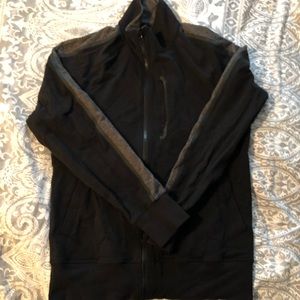 lululemon Men’s Black Jacket - Herringbone Detail